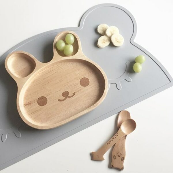 Cute Wooden Baby Plate