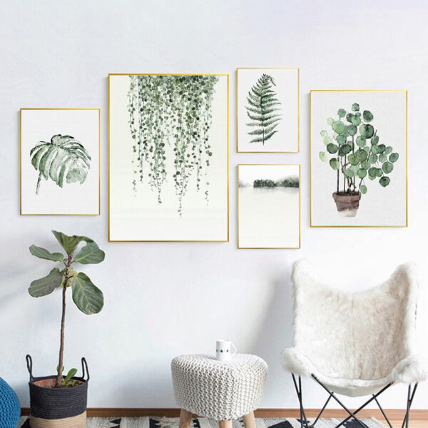 Scandinavian Style Tropical Plants Poster