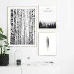 Nordic Black and White Wall Poster