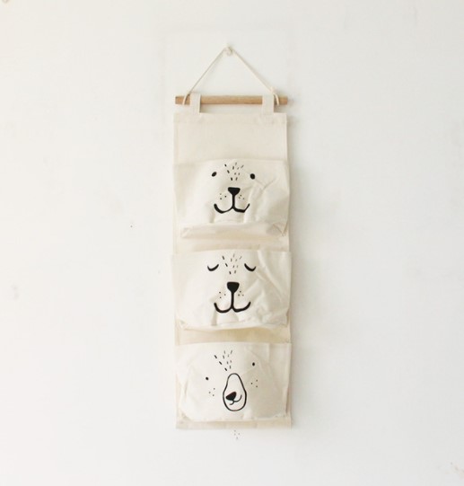 Kid's Nordic Bear Hanging Storage Bags