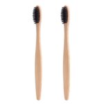 Bamboo Wood Toothbrush with Whitening Charcoal Powder Set