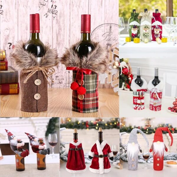 Holiday Wine Bottle Cover Decorations