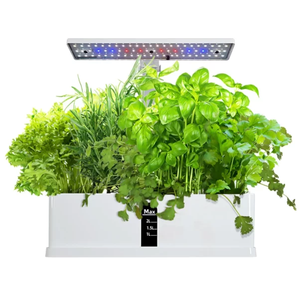 Hydroponics Growing System Automatic Timing Indoor Garden Kit 9 Pods Height Adjustable 15W LED Grow Lights 2L Water Tank