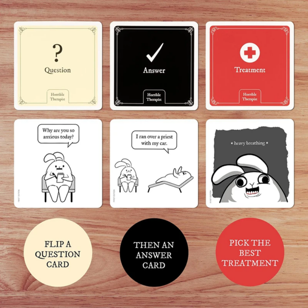 Horrible Therapist: Extra Horrible Edition - A Card Game Where You Make Very Unpleasant Comics Game For Party Family Game Night